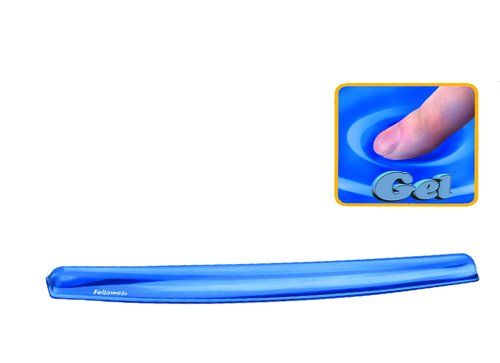 REPOSAMUÑECAS FELLOWES TECLADO CRYSTAL GEL AZUL