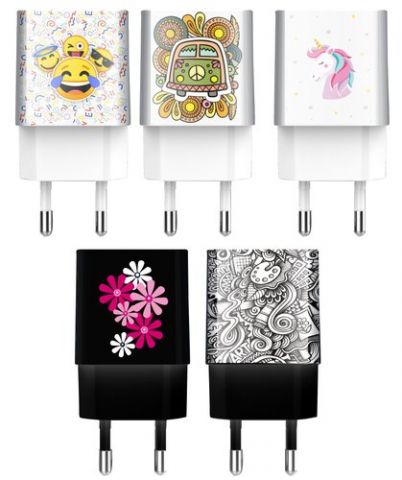 CARGADOR TECH-ONE-TECH DOBLE DE PARED 2xUSB DISEÑO