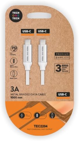 CABLE TECH-ONE-TECH USB-C-USB-C ALTO RENDIMIENTO 3