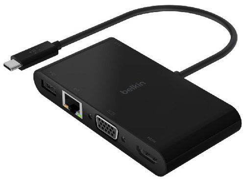 ADAPTADOR BELKIN USB-C A USB-A 3.0 , ETHERNET, VGA