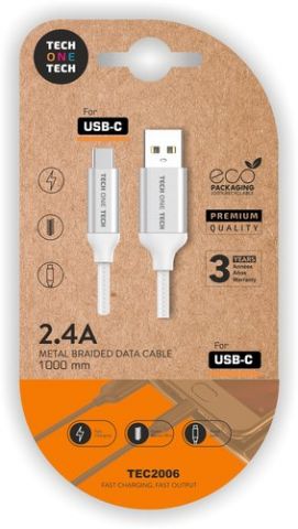 CABLE TECH-ONE-TECH USB-USB-C ALTO RENDIMIENTO 2,4