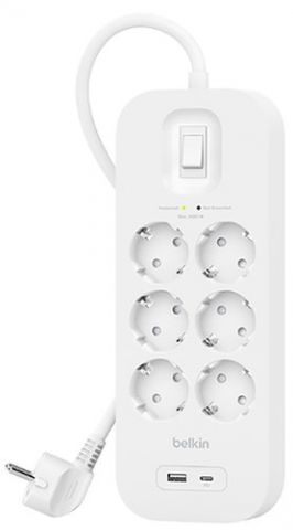 ENCHUFE PROTECTOR BELKIN 6 SALIDAS (REGLETA) CON P