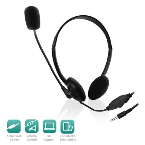AURICULARES EWENT  EW3567 CON MICROFONO Y CONTROL