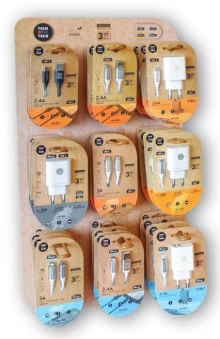 CABLES Y CARGADORES TECH-ONE-TECH SURTIDO EXPOSITO