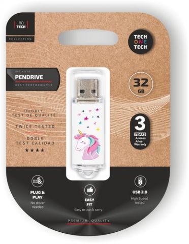 MEMORIA USB 32GB TECH-ONE-TECH UNICORNIO DREAM 2.0