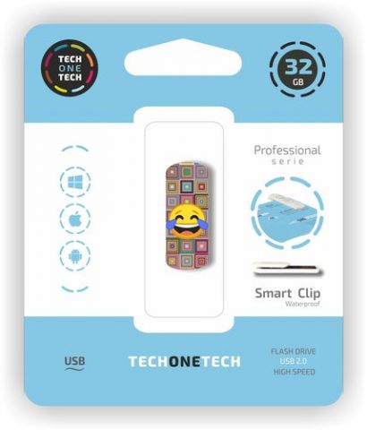 MEMORIA USB 32GB TECH-ONE-TECH EMOJI ME PARTO 2.0