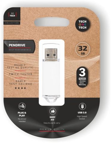 MEMORIA USB 32GB TECH-ONE-TECH BASIC 2.0 BLANCO (I