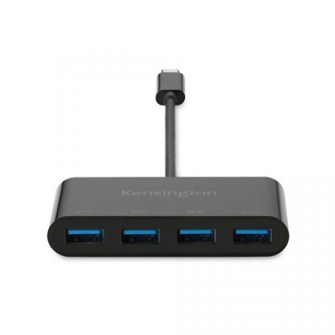 HUB USB KENSINGTON 4 PUERTOS USB-C Y CARGADOR (CH1