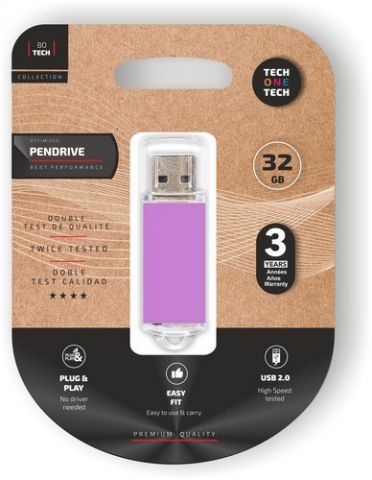 MEMORIA USB 32GB TECH-ONE-TECH BASIC 2.0 LIGHT PUR