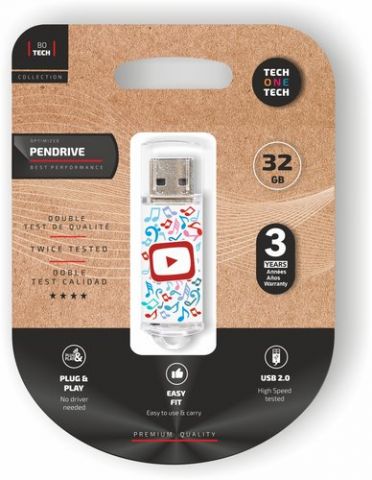 MEMORIA USB 32GB TECH-ONE-TECH VIDEO DREAM 2.0 (In
