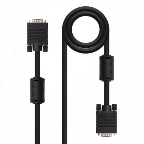 Nanocable CABLE SVGA CON FERRITA, HDB15/M-HDB15/M,