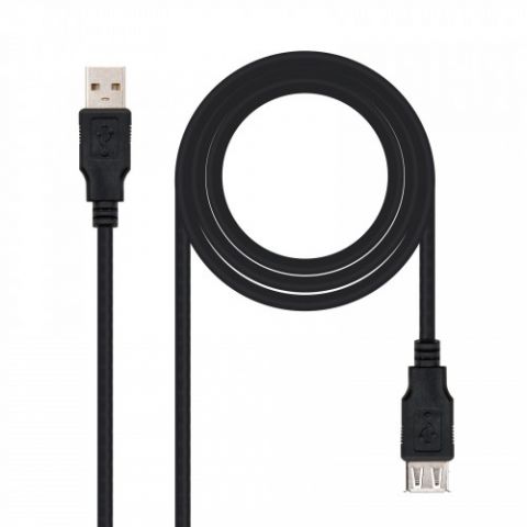 Nanocable CABLE USB 2.0, TIPO A/M-A/H, NEGRO, 1.0
