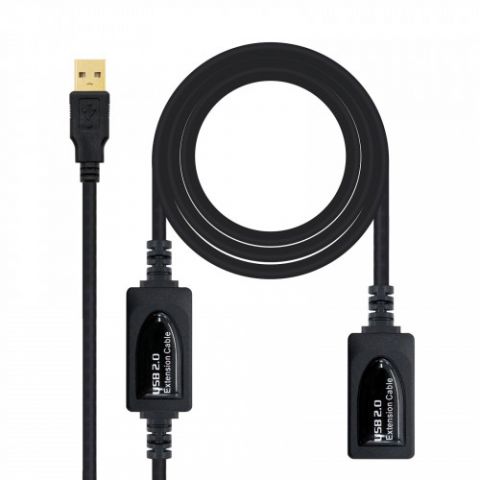 Nanocable 10.01.0213 cable USB 15 m 2.0 USB A Negr