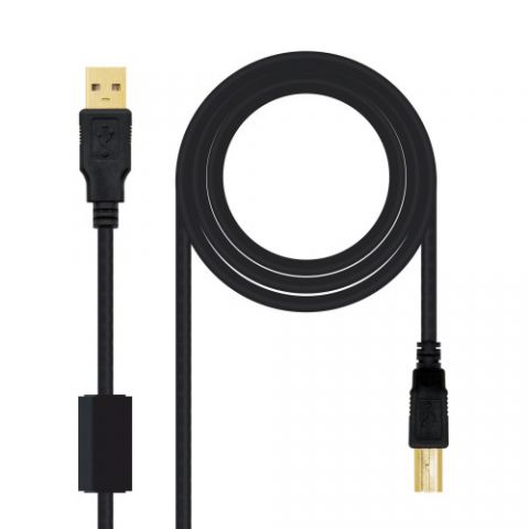 NANOCABLE  CABLE USB 2.0 IMPRESORA HQ CON FERRITA,