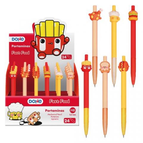 PORTAMINAS DOHE FAST FOOD 0,5 mm SURTIDO EXPOSITOR