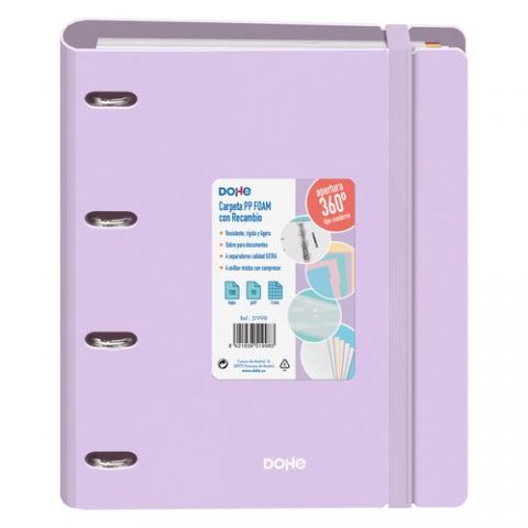 CARPEBLOC DOHE SERENITY A4 POLYFOAM 4 ANILLAS MIXT