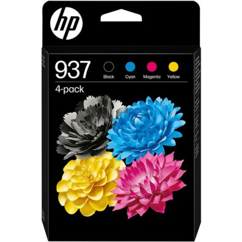 PACK DE 4 CARTUCHOS COLORES (CMYK) HP 937