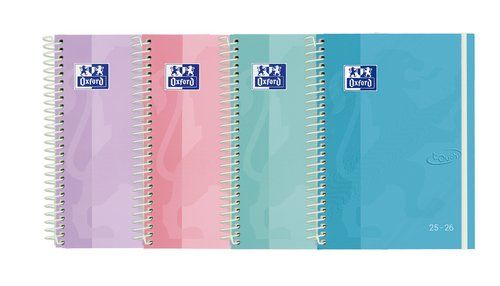 AGENDA ESCOLAR (2025-26) OXFORD TOUCH PASTEL ESPIR