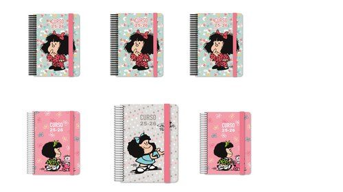 AGENDA ESCOLAR (2025-26) GRAFOPLAS MAFALDA ESPIRAL