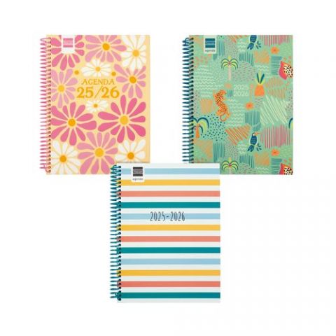 AGENDA ESCOLAR (2025-26) FINOCAM DIVA ESPIRAL tapa