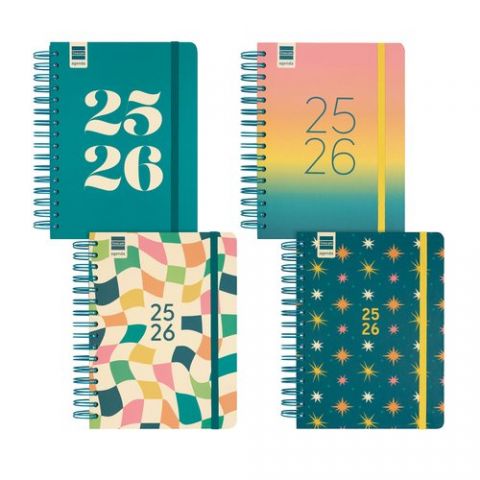 AGENDA ESCOLAR (2025-26) FINOCAM COSMO WIRE-O tapa