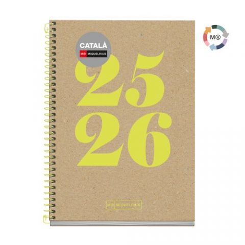 AGENDA ESCOLAR (2025-26) MIQUELRIUS CATALAN RECYCL