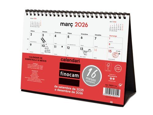CALENDARI (2025-26) FINOCAM CATALAN 16 MESES NEUTR