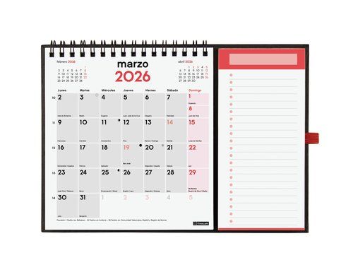 CALENDARIO (2026) FINOCAM IMAN MENSUAL PARA ESCRIB