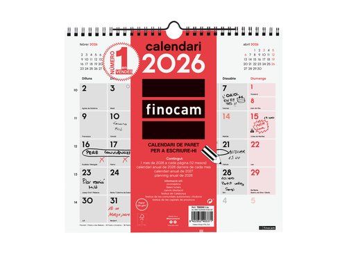 CALENDARI (2026) CATALAN FINOCAM PARET MENSUAL PER