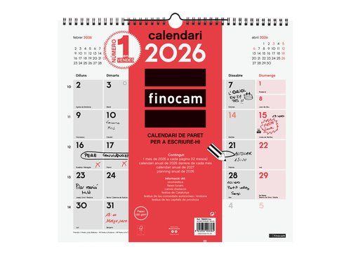 CALENDARI (2026) CATALAN FINOCAM PARET MENSUAL PER