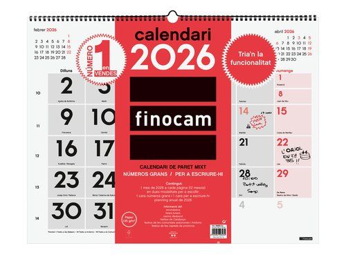 CALENDARI (2026) CATALAN FINOCAM PARET MENSUAL MIX