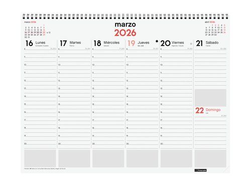 CALENDARIO (2026) FINOCAM VADE ESPIRAL S/V 420x310