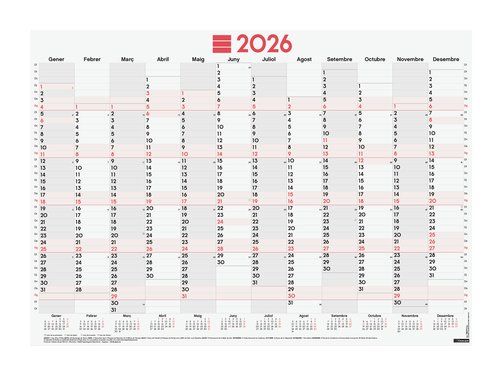 CALENDARI (2026) CATALAN FINOCAM POSTER PLANIFICAD