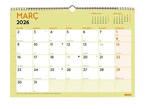 CALENDARI (2026) CATALAN FINOCAM PARET GRAFIK MENS