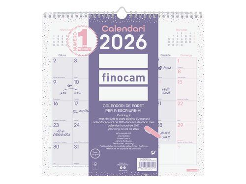 CALENDARI (2026) CATALAN FINOCAM PARET CHIC MENSUA