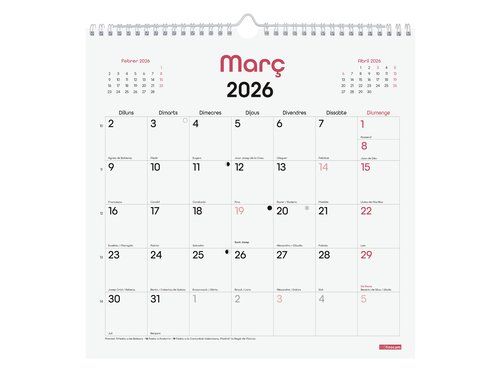 CALENDARI (2026) CATALAN FINOCAM PARET CHIC MENSUA