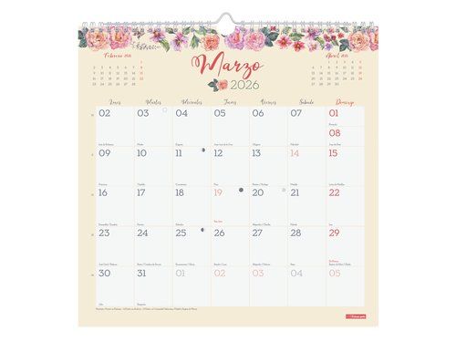 CALENDARIO (2026) FINOCAM PARED DESIGN MENSUAL PAR