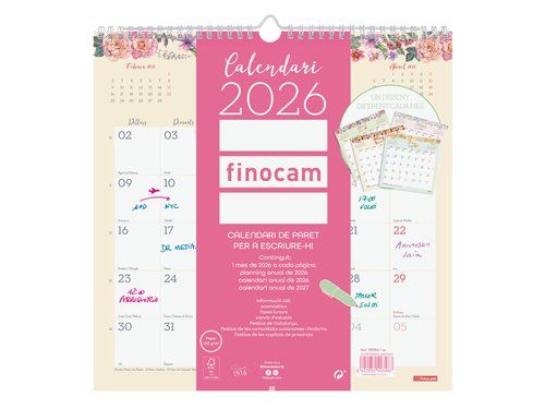 CALENDARI (2026) CATALAN FINOCAM PARET DESIGN MENS