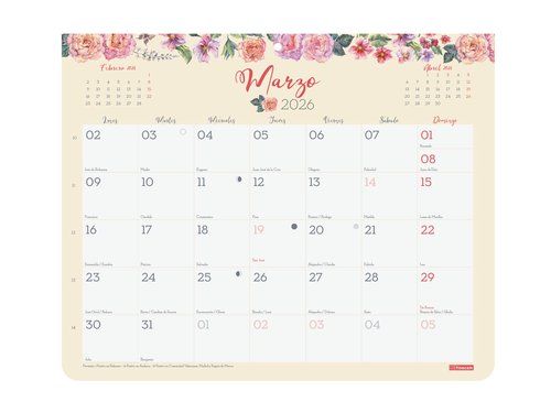 CALENDARIO (2026) FINOCAM PARED DESIGN BLOC IMAN M