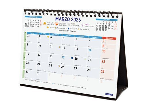 CALENDARIO (2026) FINOCAM SOBREMESA COLOR MENSUAL