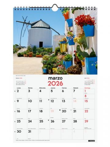 CALENDARIO (2026) FINOCAM PARED ESPIRAL IMAGENES M