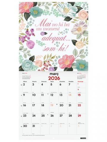 CALENDARI (2026) CATALAN FINOCAM PARET IMATGES MEN