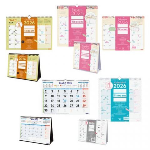 CALENDARI (2026) CATALAN FINOCAM MENSUAL TRENDY AS