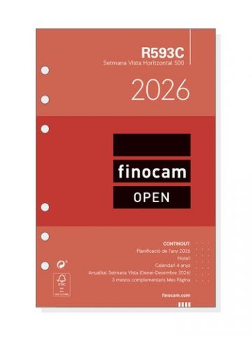 RECAMBIO AGENDA ANUAL (2026) CATALAN FINOCAM R593C