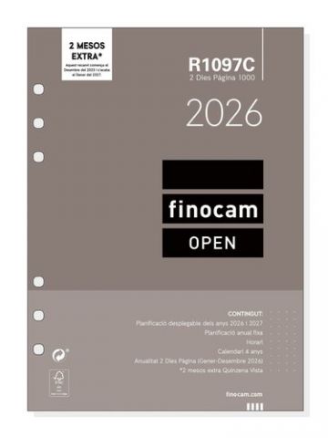 RECAMBIO AGENDA ANUAL (2026) CATALAN FINOCAM R1097