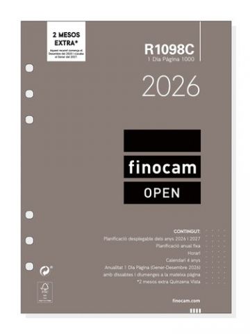 RECAMBIO AGENDA ANUAL (2026) CATALAN FINOCAM R1098