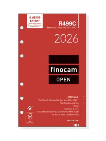 RECAMBIO AGENDA ANUAL (2026) CATALAN FINOCAM R499C