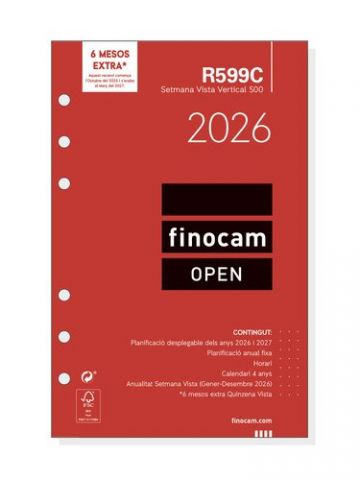 RECAMBIO AGENDA ANUAL (2026) CATALAN FINOCAM R599C