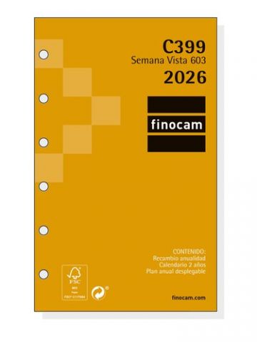 RECAMBIO AGENDA ANUAL (2026) FINOCAM C399 CLASSIC