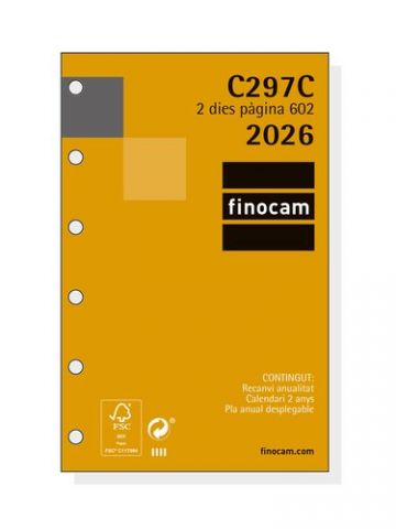 RECAMBIO AGENDA ANUAL (2026) CATALAN FINOCAM C297C